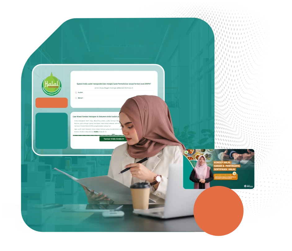 cek kesiapan sertifikasi halal tombol